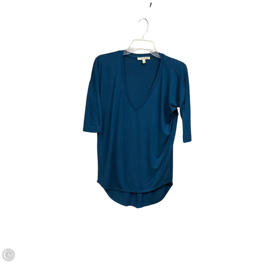 Top Short Sleeve By Express In Teal, Size: Xs