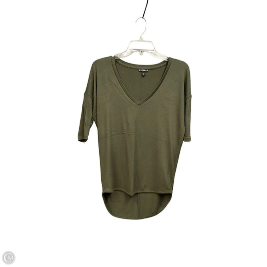 Top Short Sleeve By Express In Green, Size: Xs