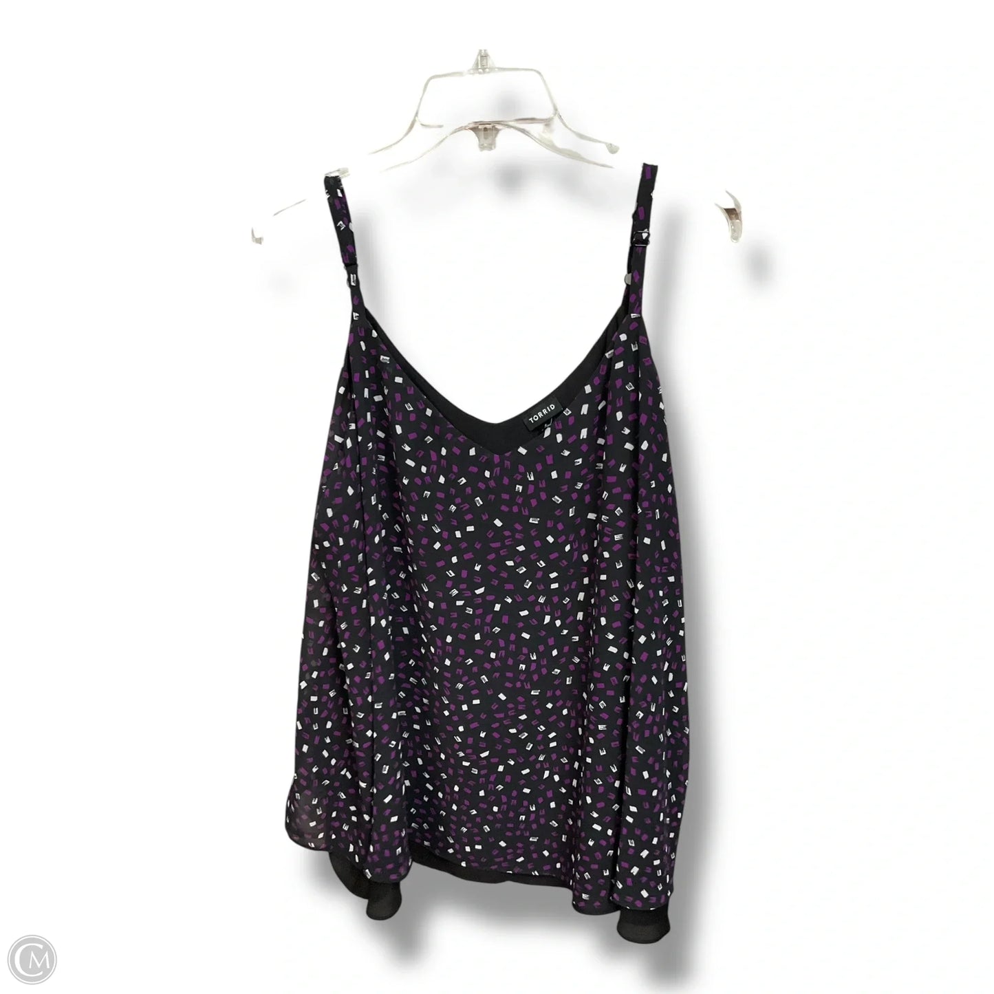 Top Cami By Torrid In Black & Purple, Size: 3x
