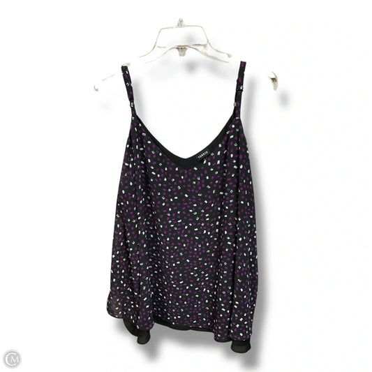 Top Cami By Torrid In Black & Purple, Size: 3x