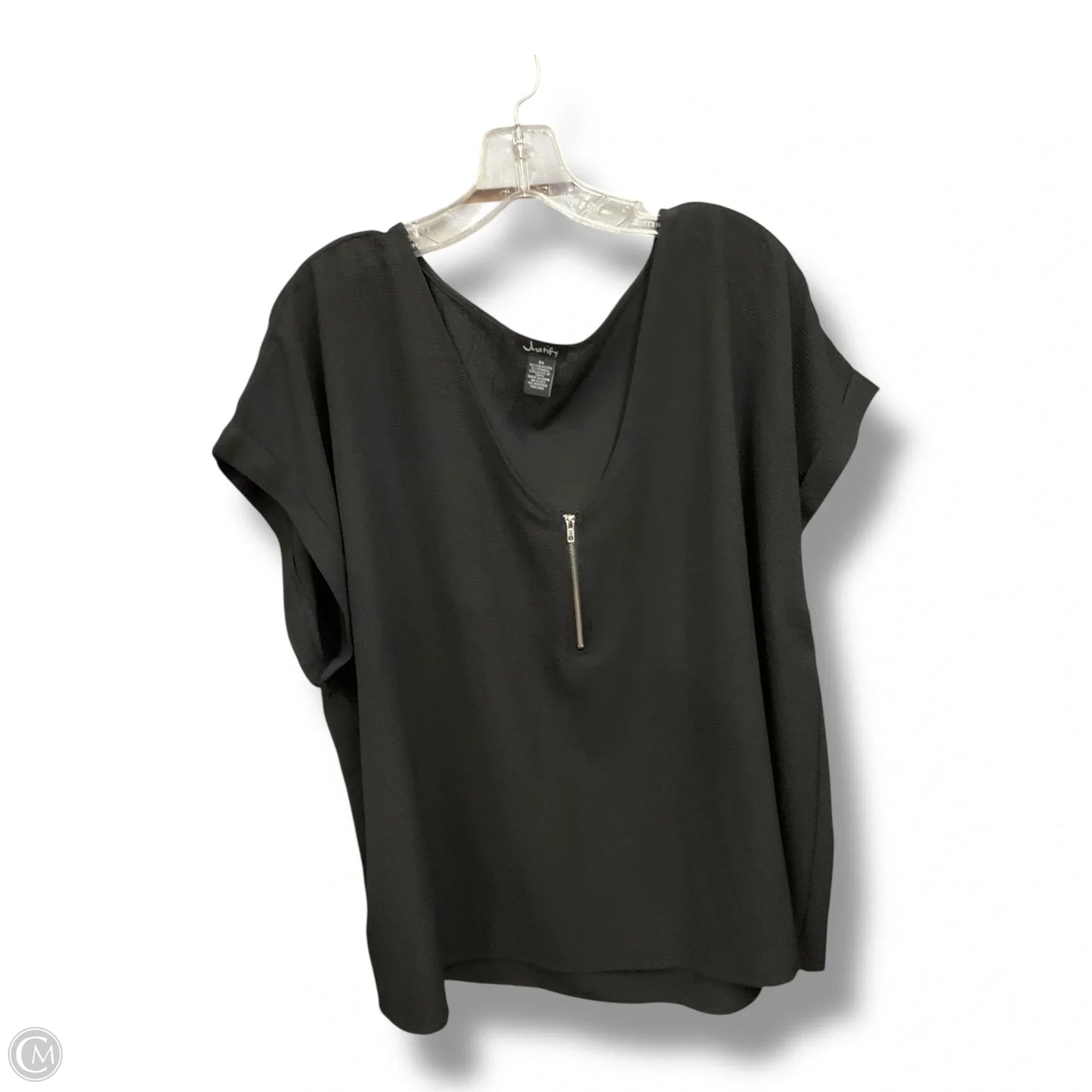 Top Short Sleeve By Justify In Black, Size: 3x