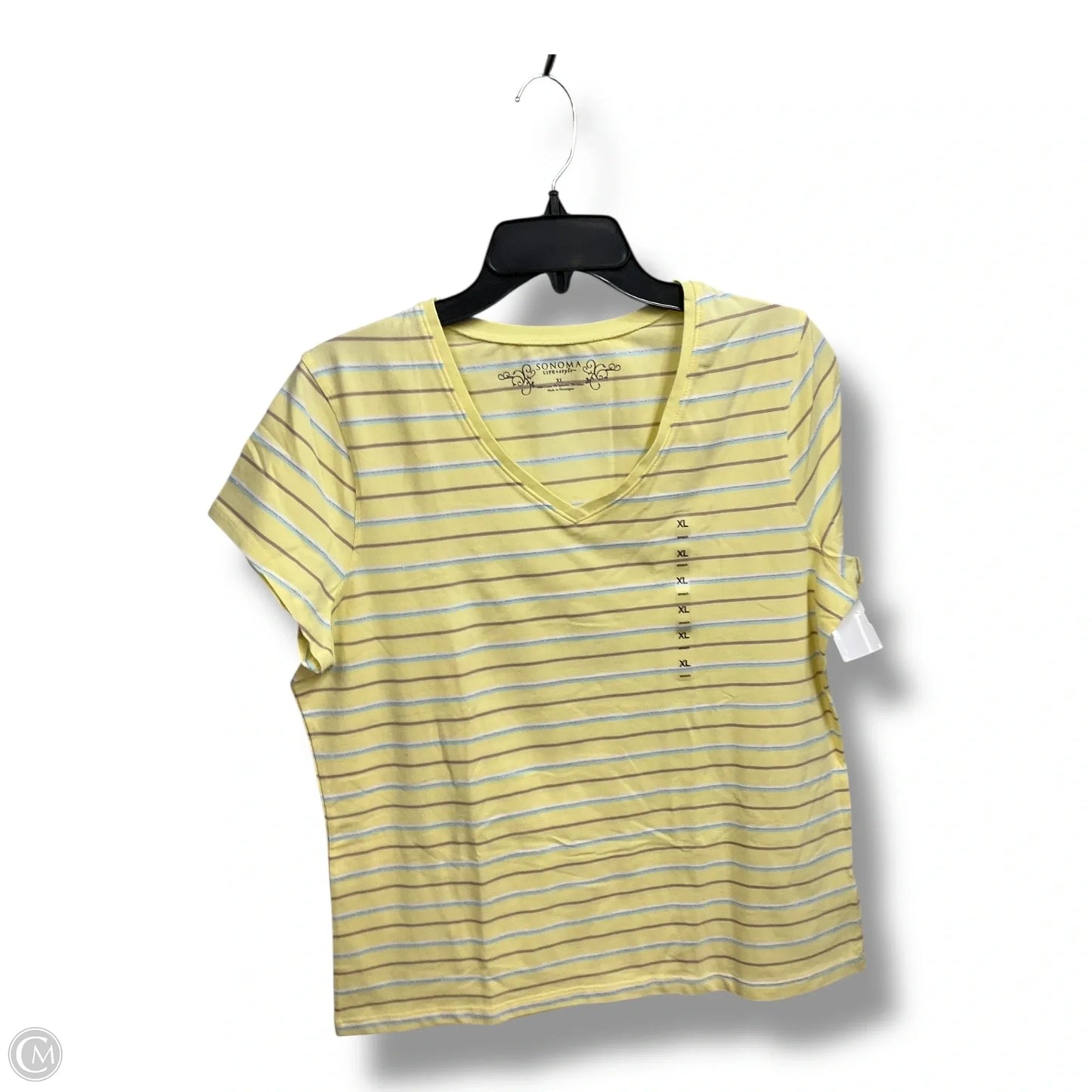 Top Short Sleeve By Sonoma In Yellow, Size: Xl