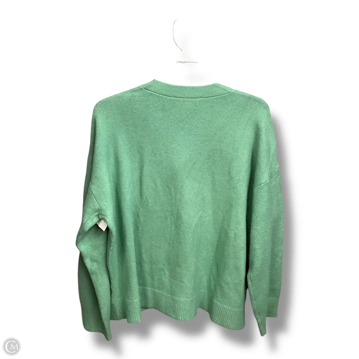 Sweater Cardigan By Loft In Green, Size: L