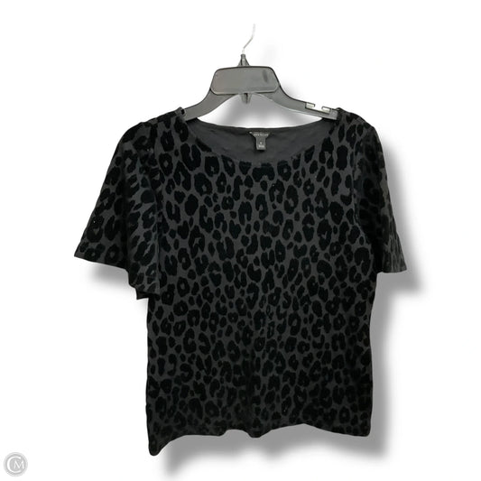 Top Short Sleeve By Ann Taylor In Animal Print, Size: M