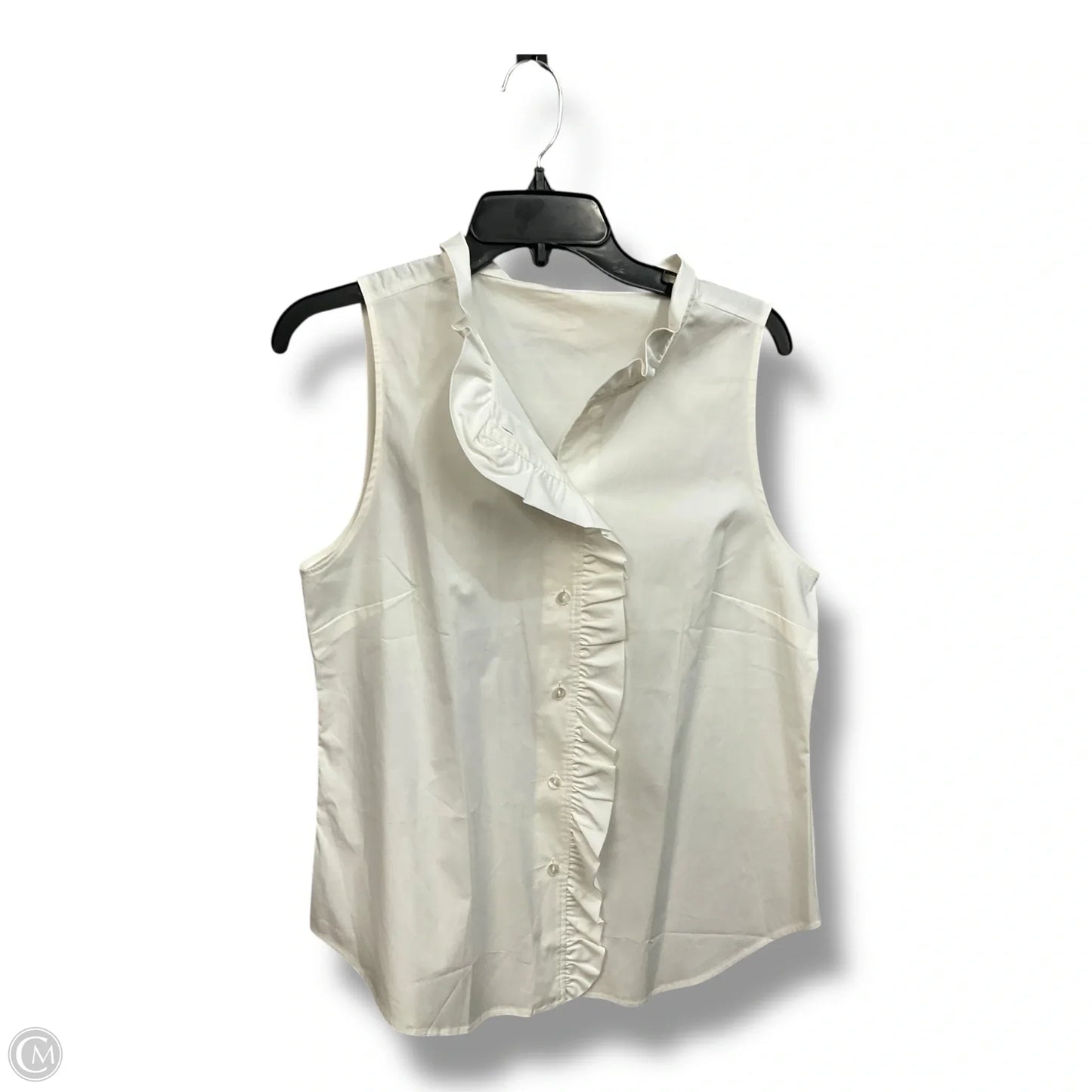 Top Sleeveless By Ann Taylor In White, Size: M