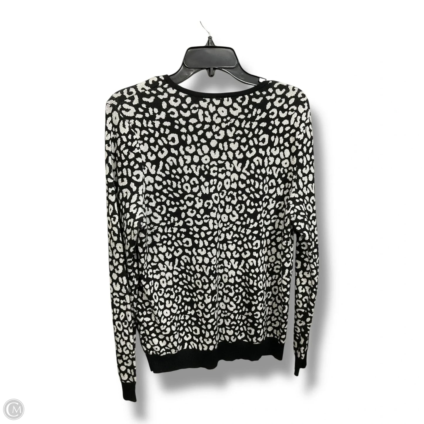 Sweater By Ann Taylor In Black & White, Size: L
