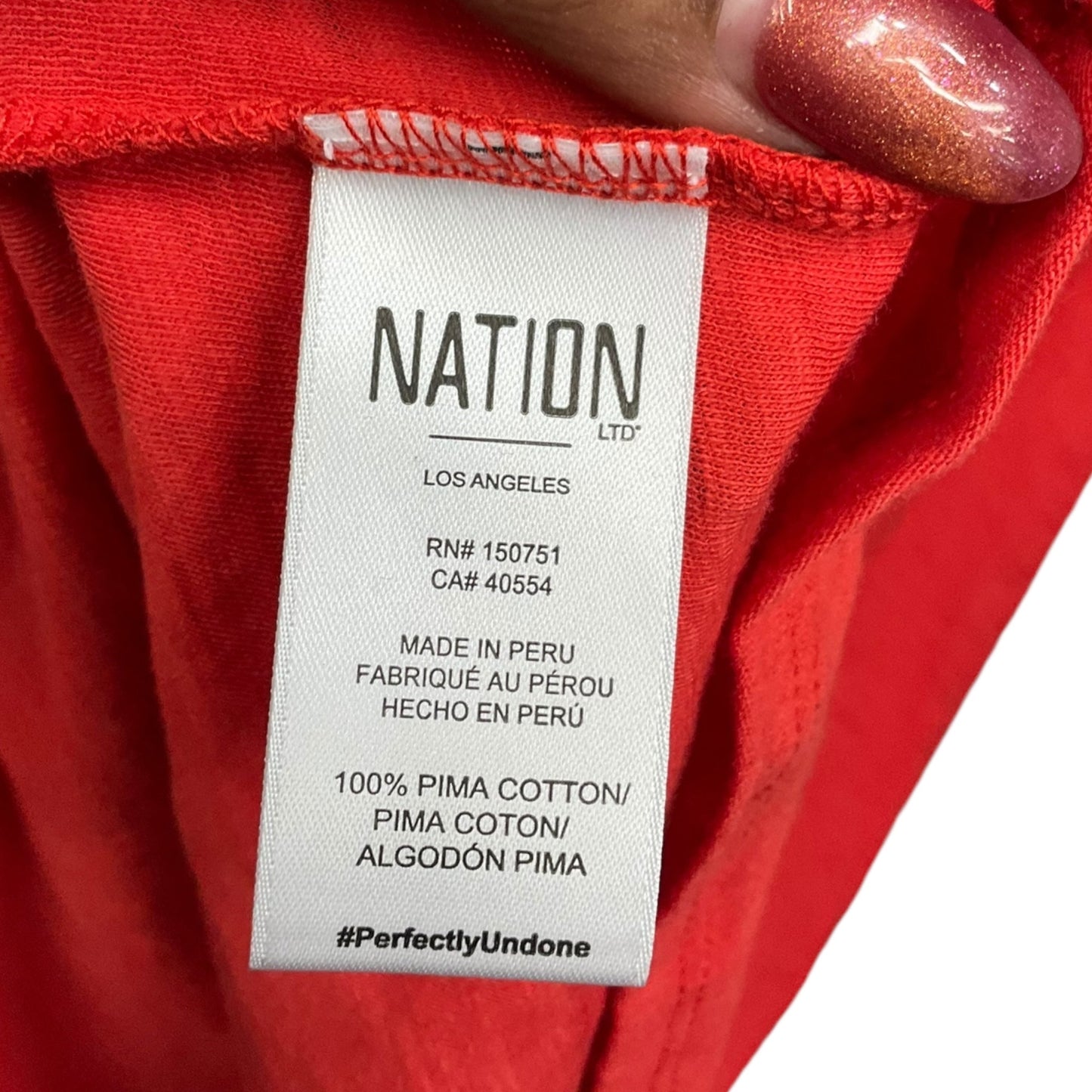 Top Sleeveless By Nation In Red, Size: S