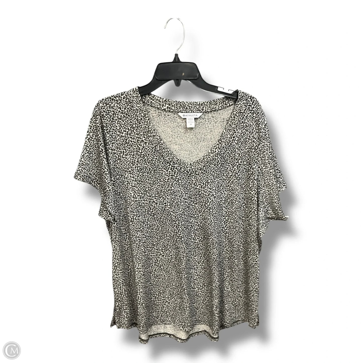 Athletic Top Short Sleeve By Athleta In Animal Print, Size: 2x