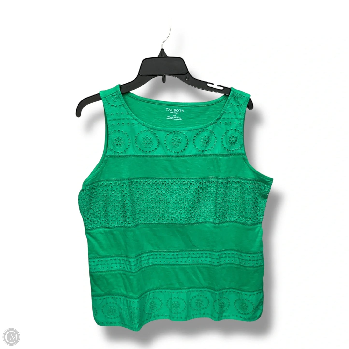 Top Sleeveless By Talbots In Green, Size: 1x