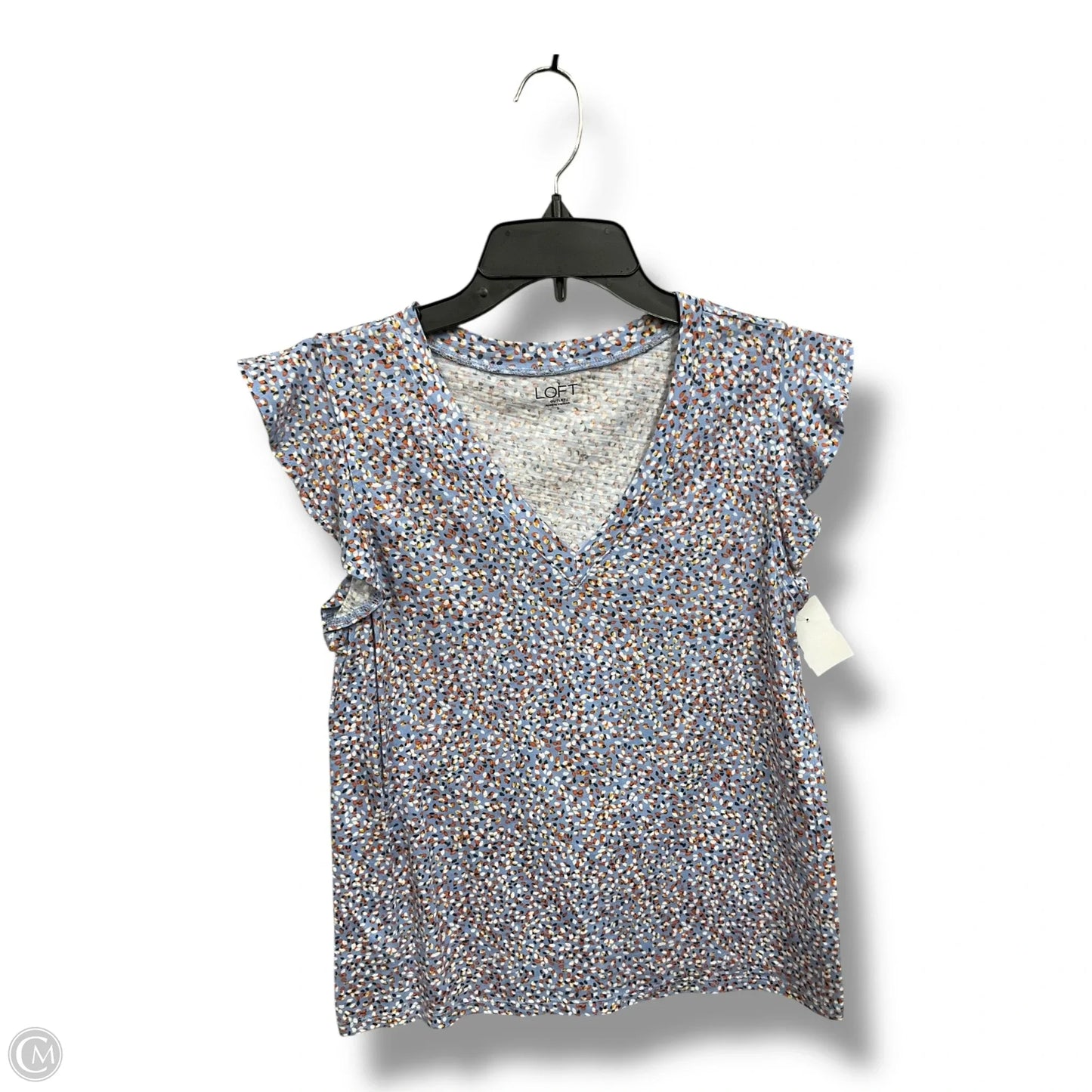 Top Short Sleeve By Loft In Multi-colored, Size: S