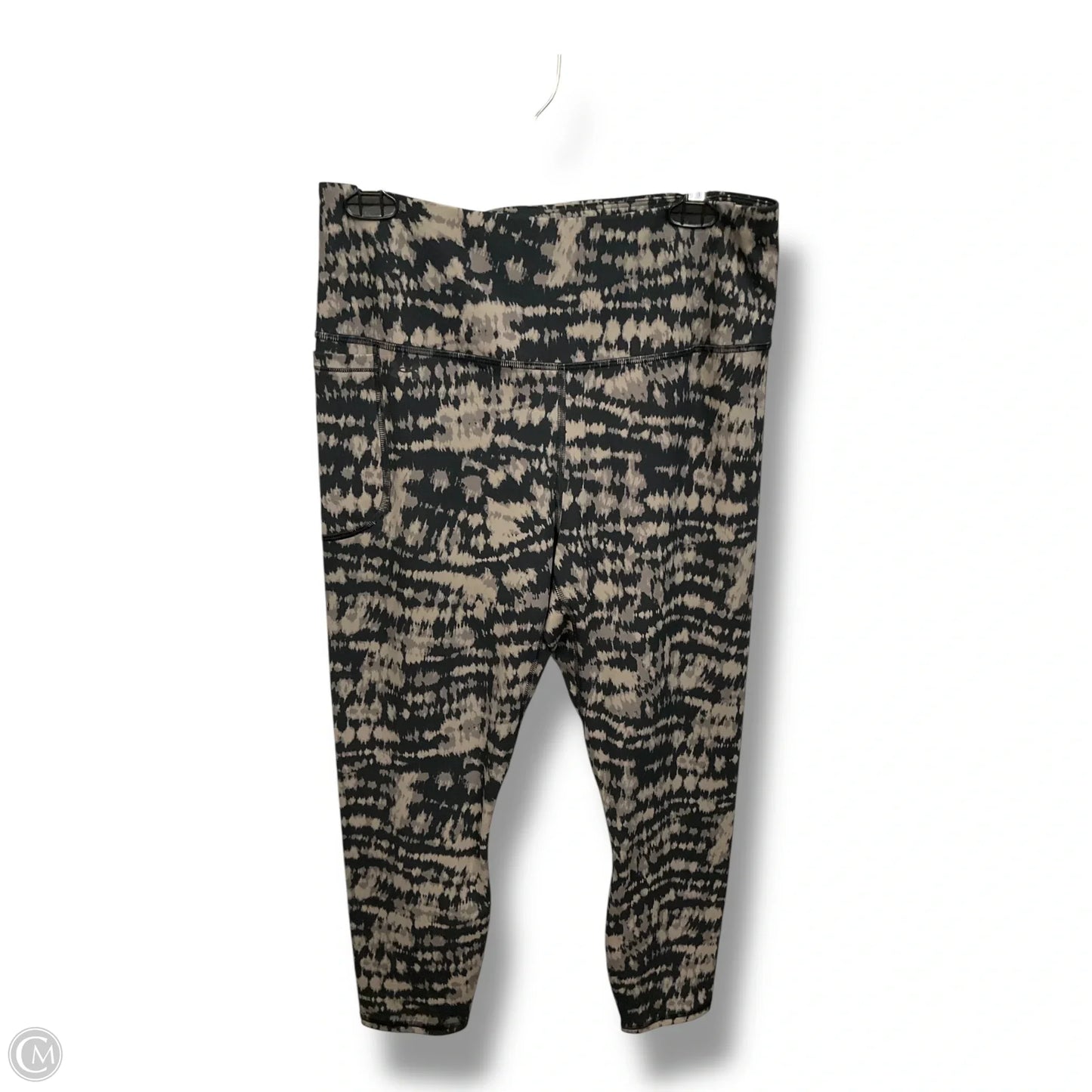 Athletic Capris By Under Armour In Black & Tan, Size: 1x