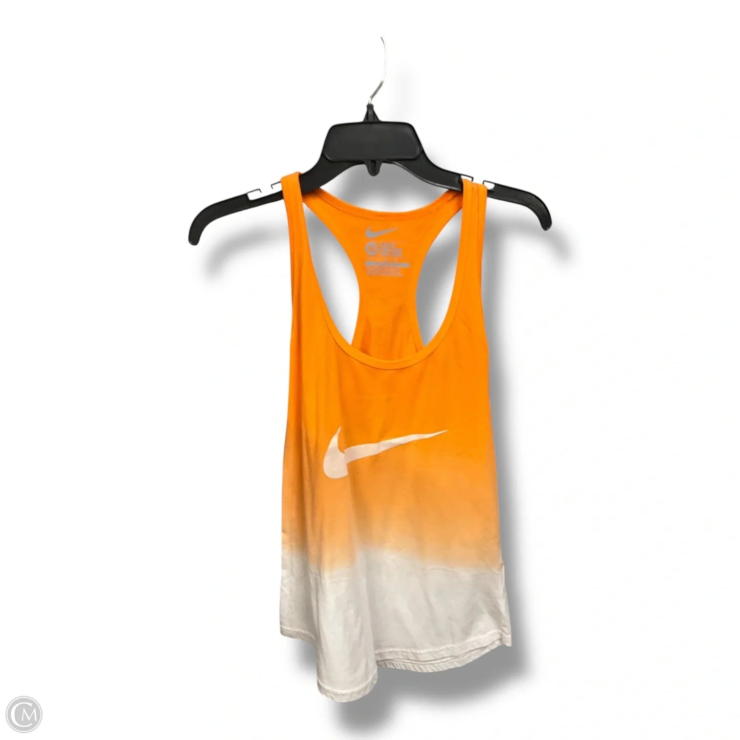 Athletic Tank Top By Nike Apparel In Orange & White, Size: Xs