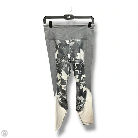 Athletic Capris By Athleta In Grey & White, Size: M