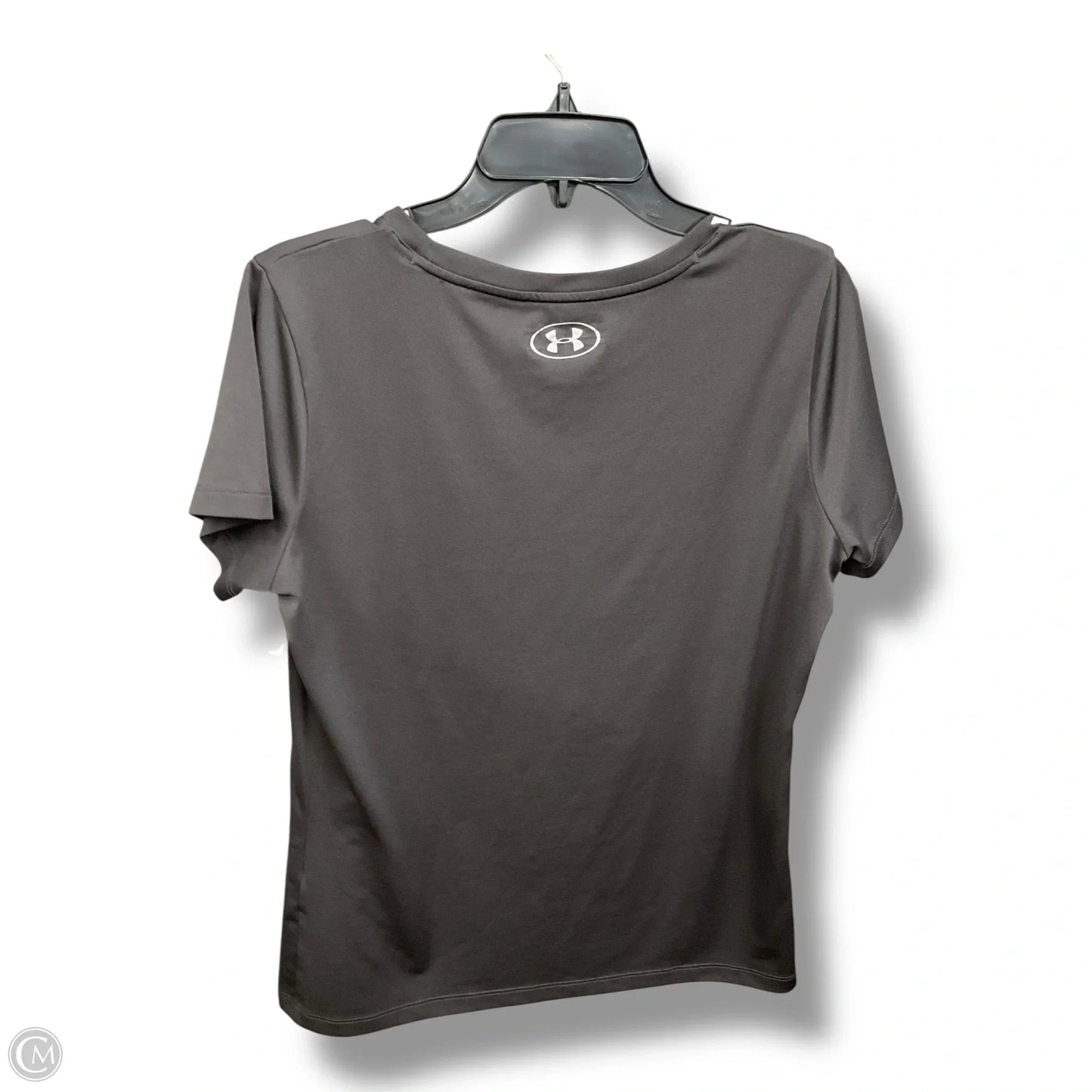 Athletic Top Short Sleeve By Under Armour In Grey, Size: L