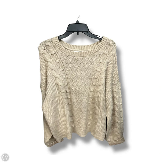 Sweater By Time And Tru In Tan, Size: Xl