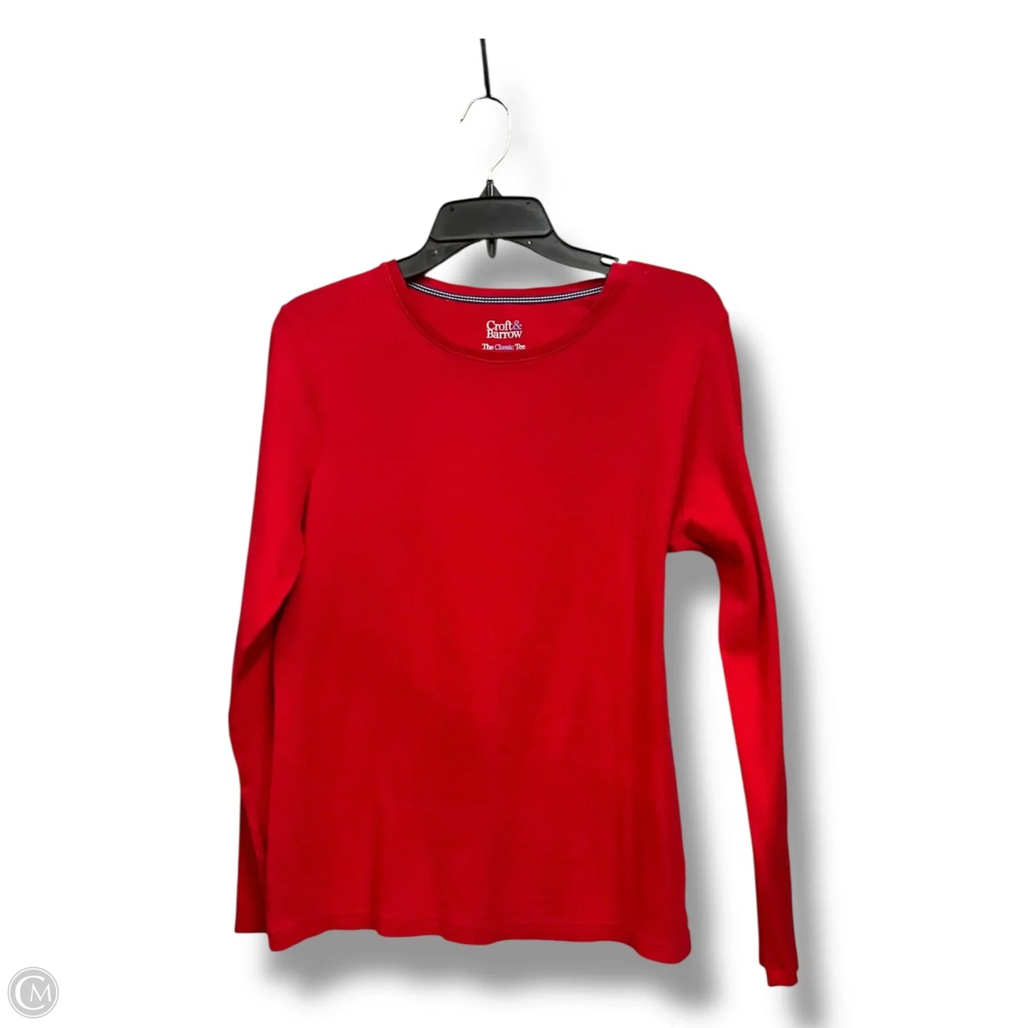 Top Long Sleeve By Croft And Barrow In Red, Size: M