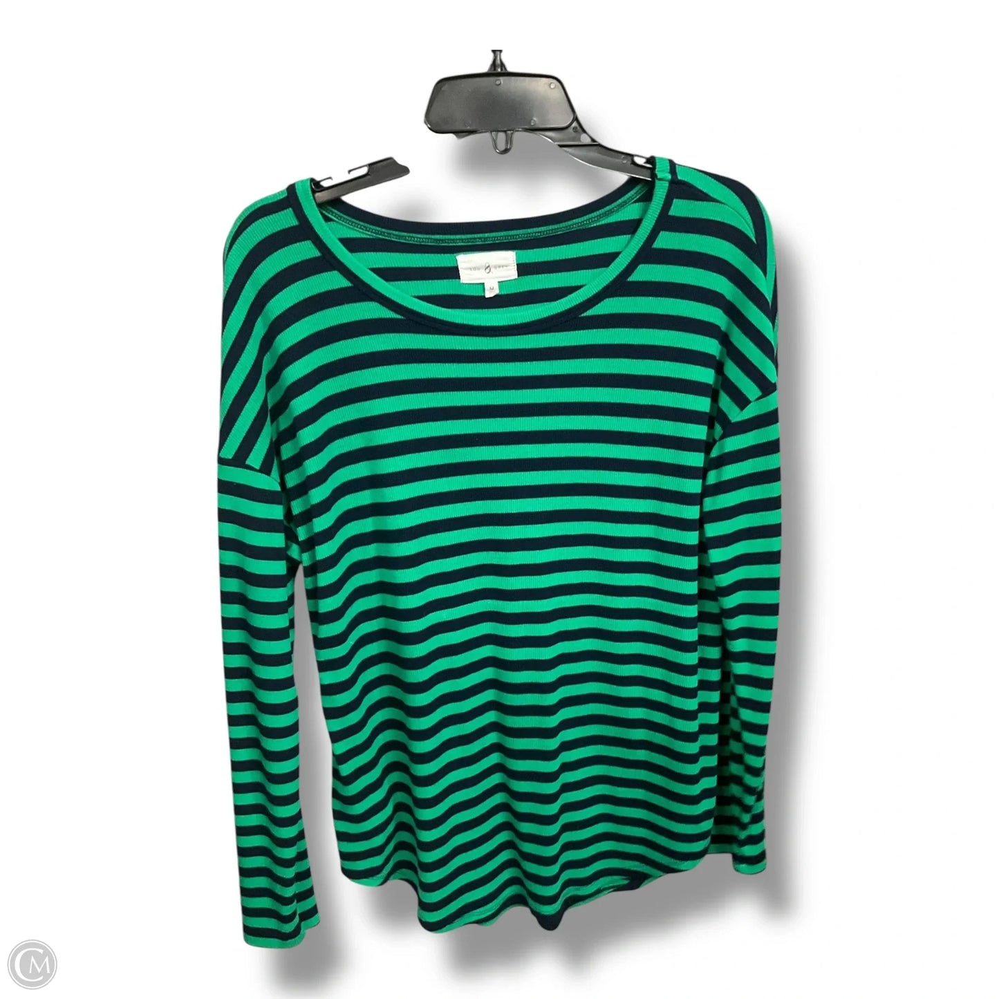 Top Long Sleeve By Lou And Grey In Striped Pattern, Size: M