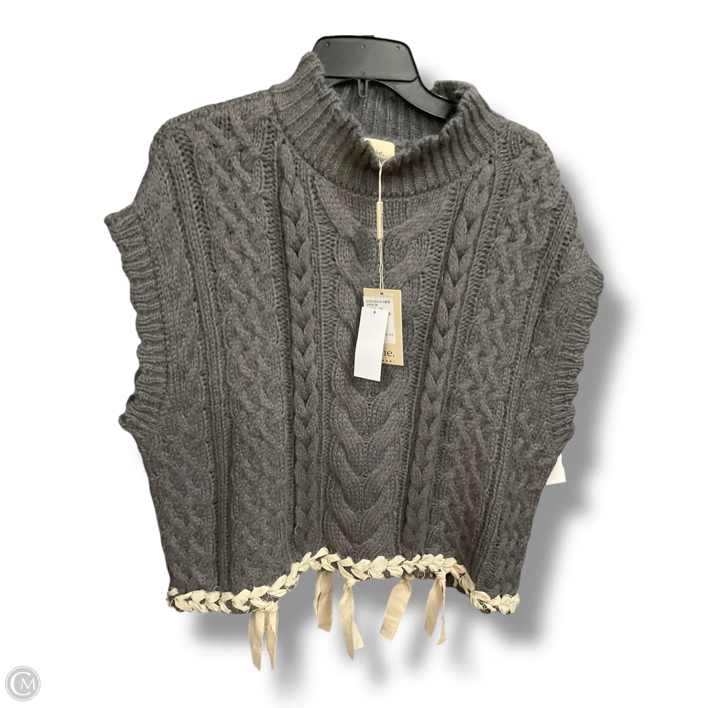 Vest Sweater By Tahari In Grey, Size: L