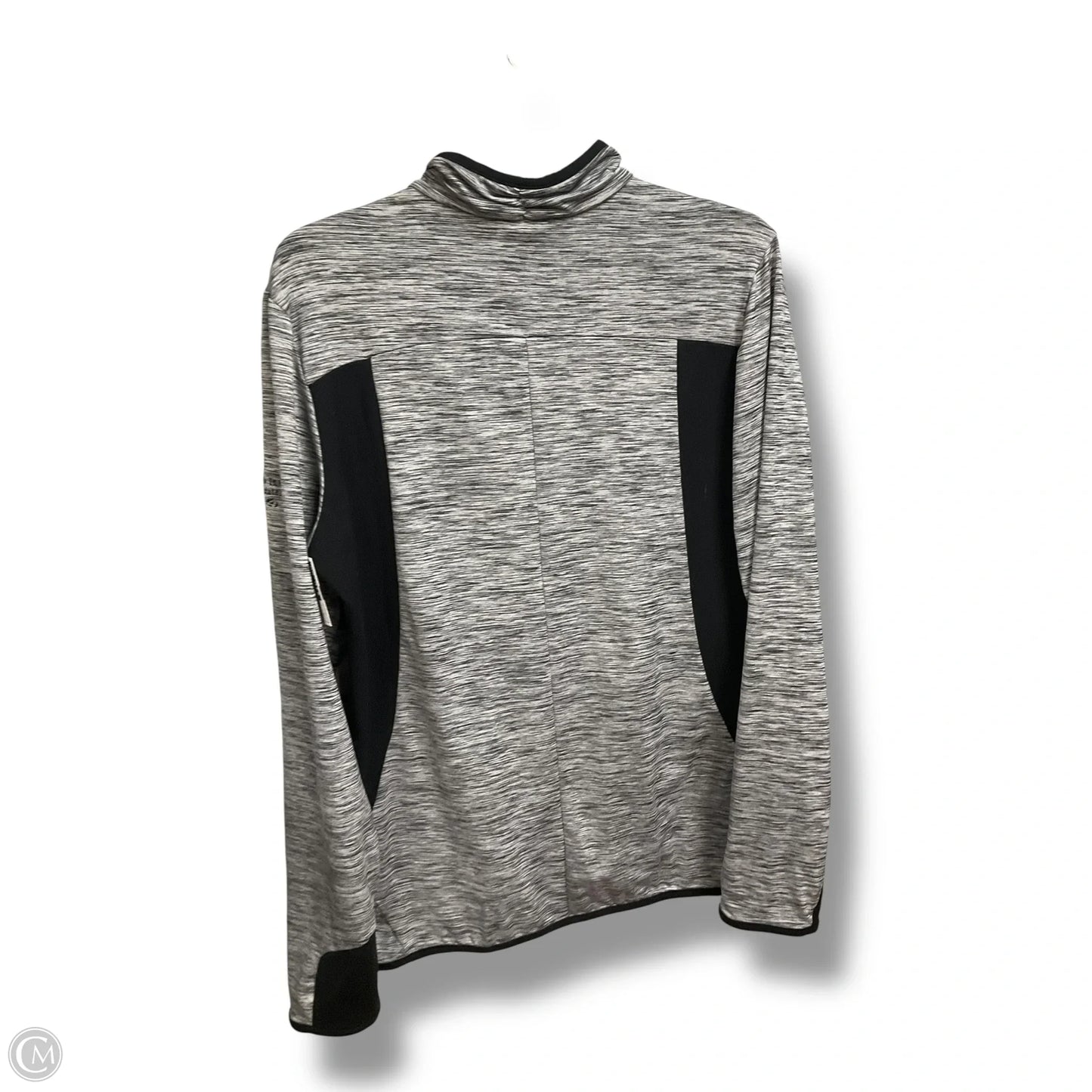 Athletic Jacket By Adidas In Black & Grey, Size: L