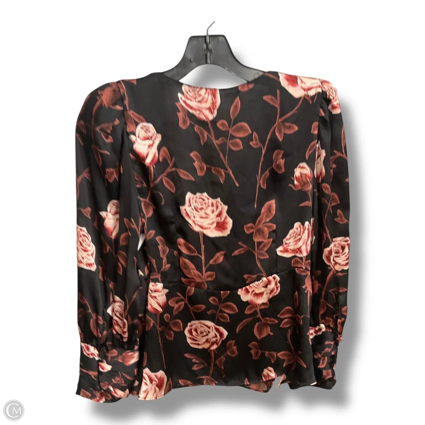 Blouse Long Sleeve By Zara In Floral Print, Size: S