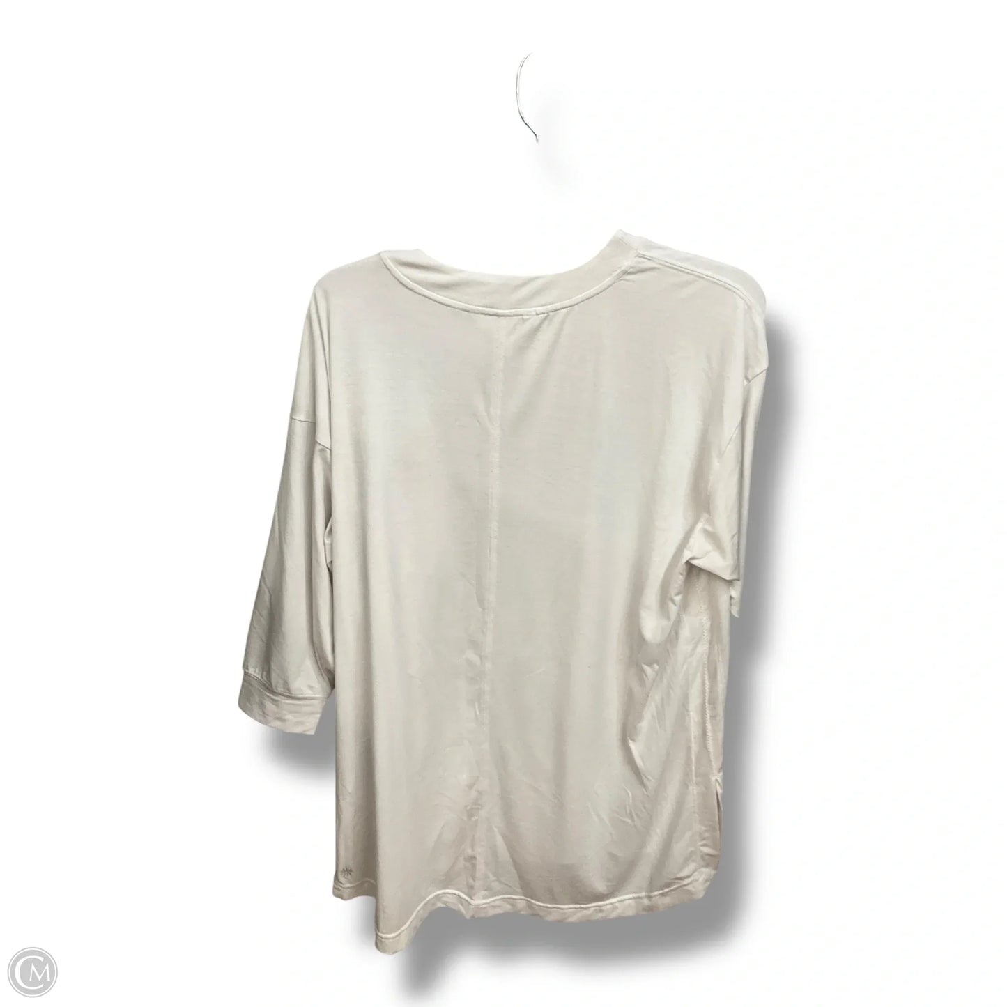 Athletic Top Long Sleeve Collar By Athleta In White, Size: M