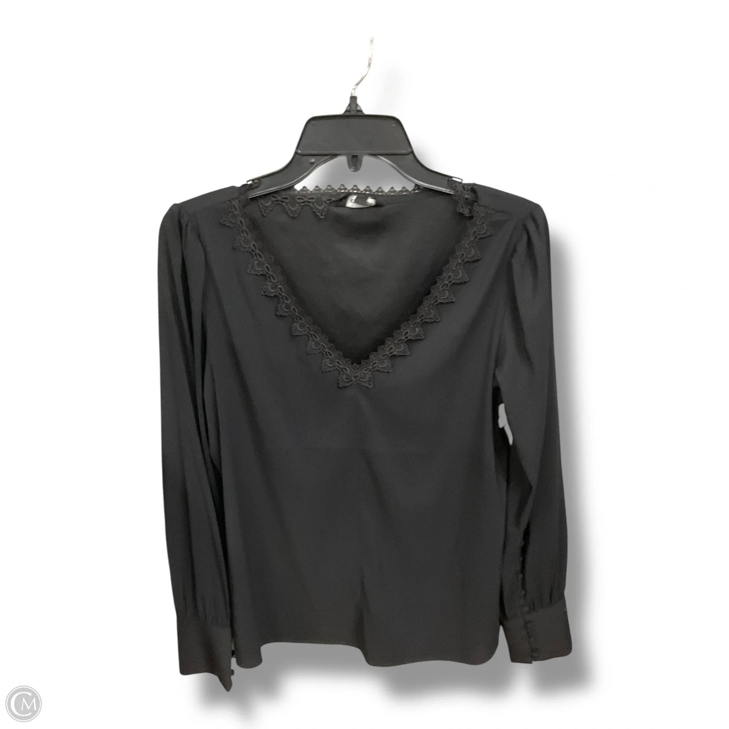 Blouse Long Sleeve By Express In Black, Size: S