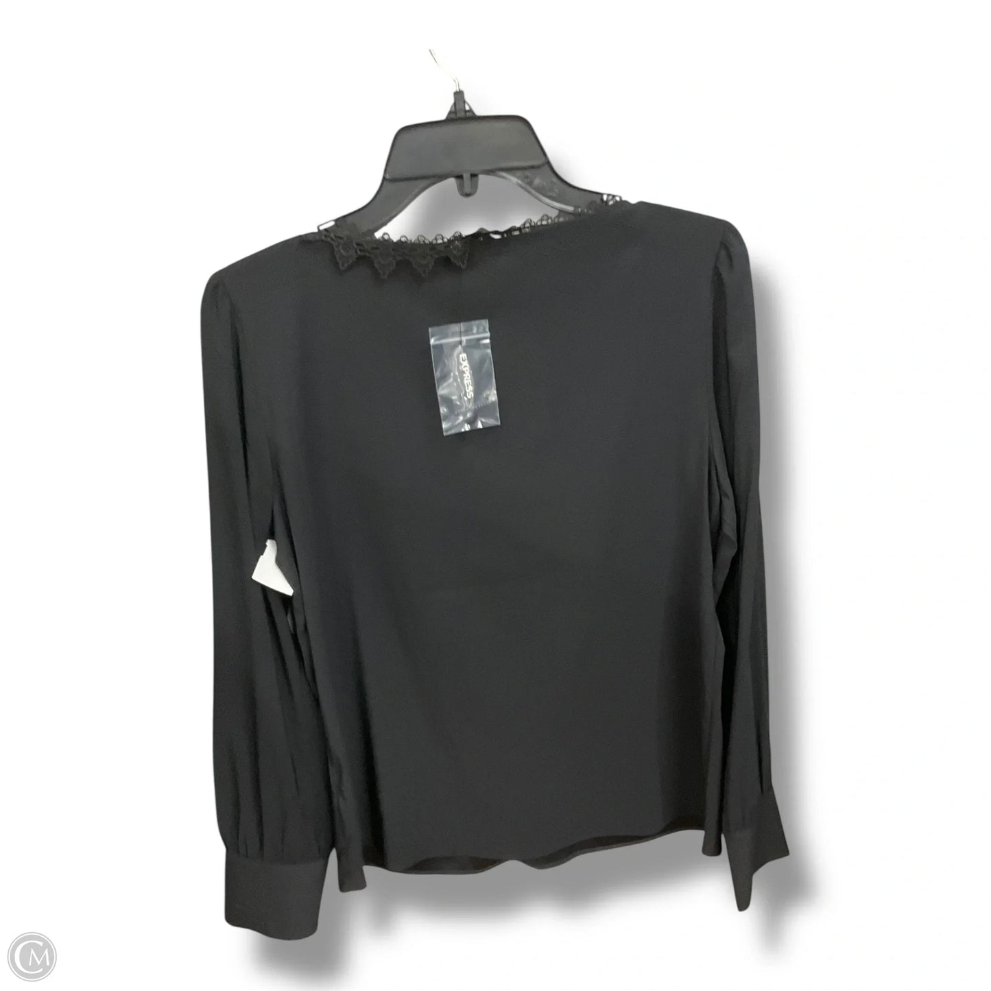 Blouse Long Sleeve By Express In Black, Size: S