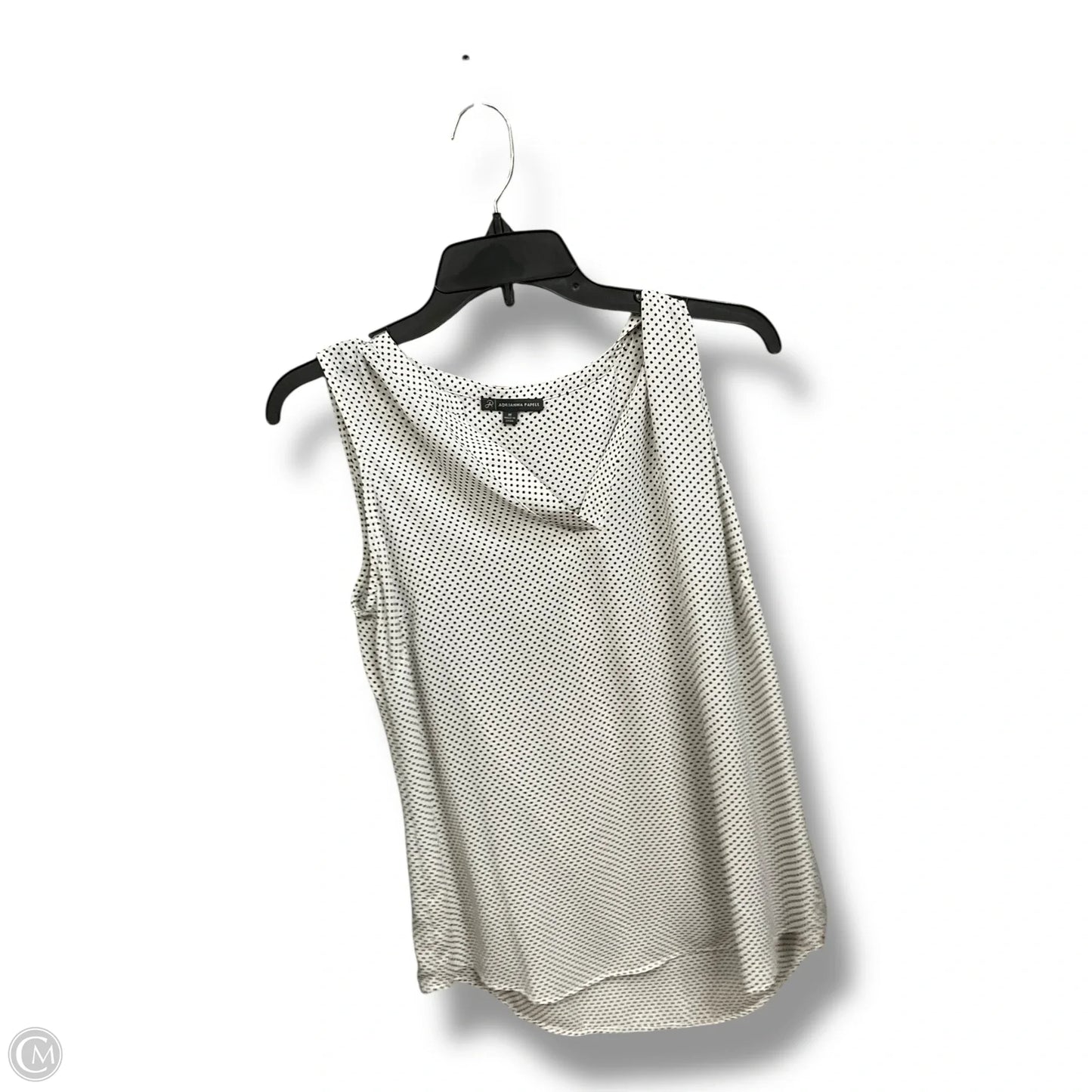 Top Sleeveless By Adrianna Papell In Polkadot Pattern, Size: M