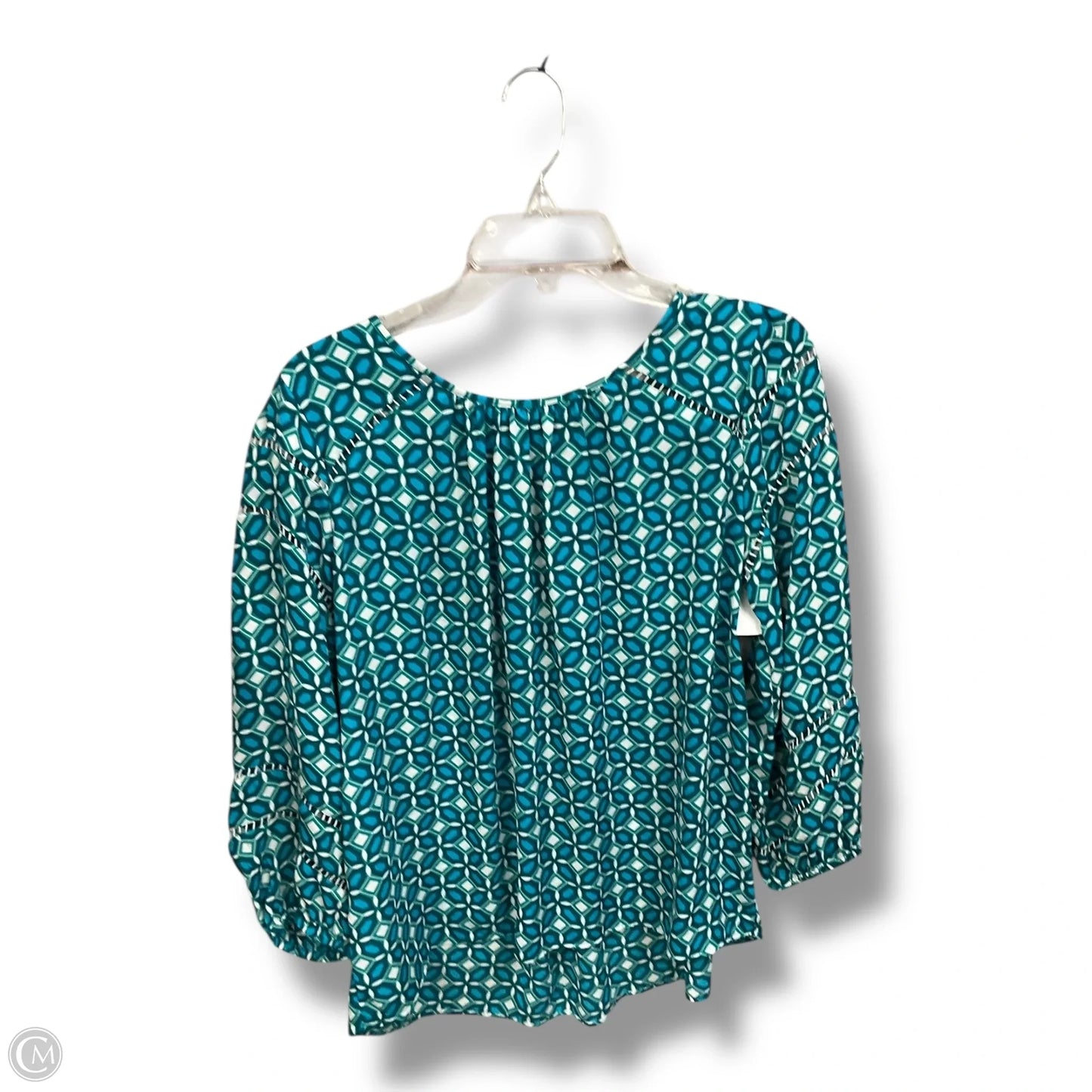 Blouse Long Sleeve By Loft In Teal, Size: M