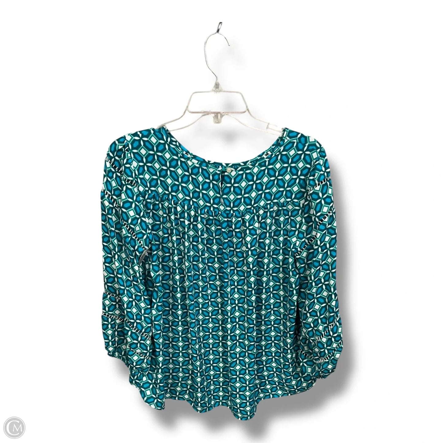 Blouse Long Sleeve By Loft In Teal, Size: M