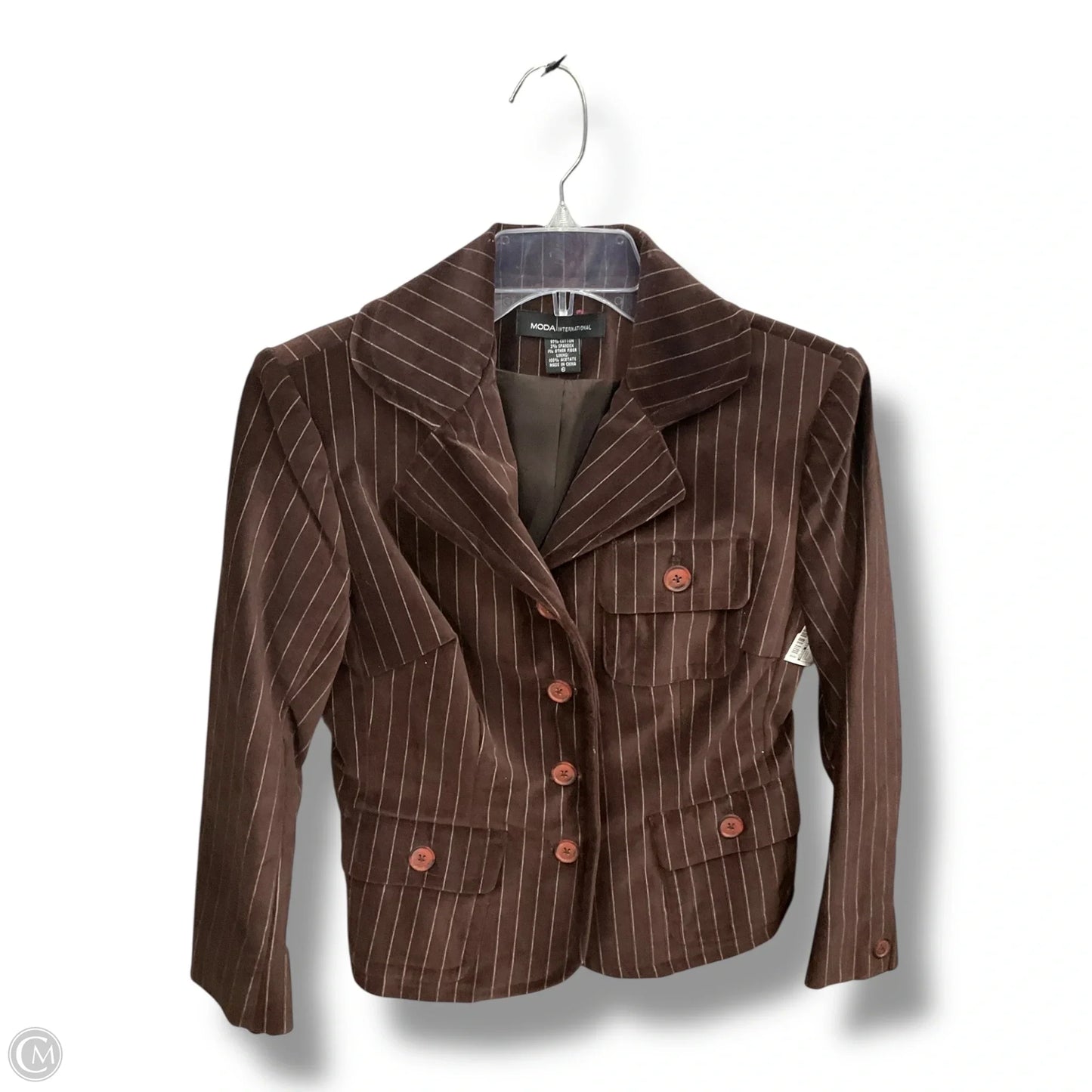 Jacket Other By Moda Intl In Brown, Size: S
