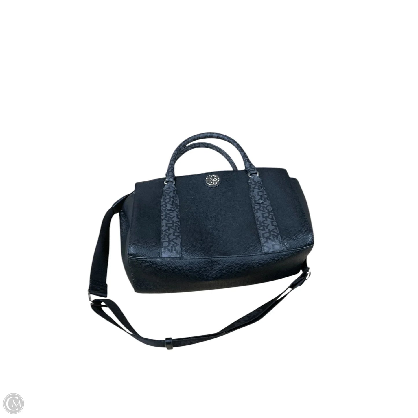 Handbag Leather By Dkny, Size: Medium