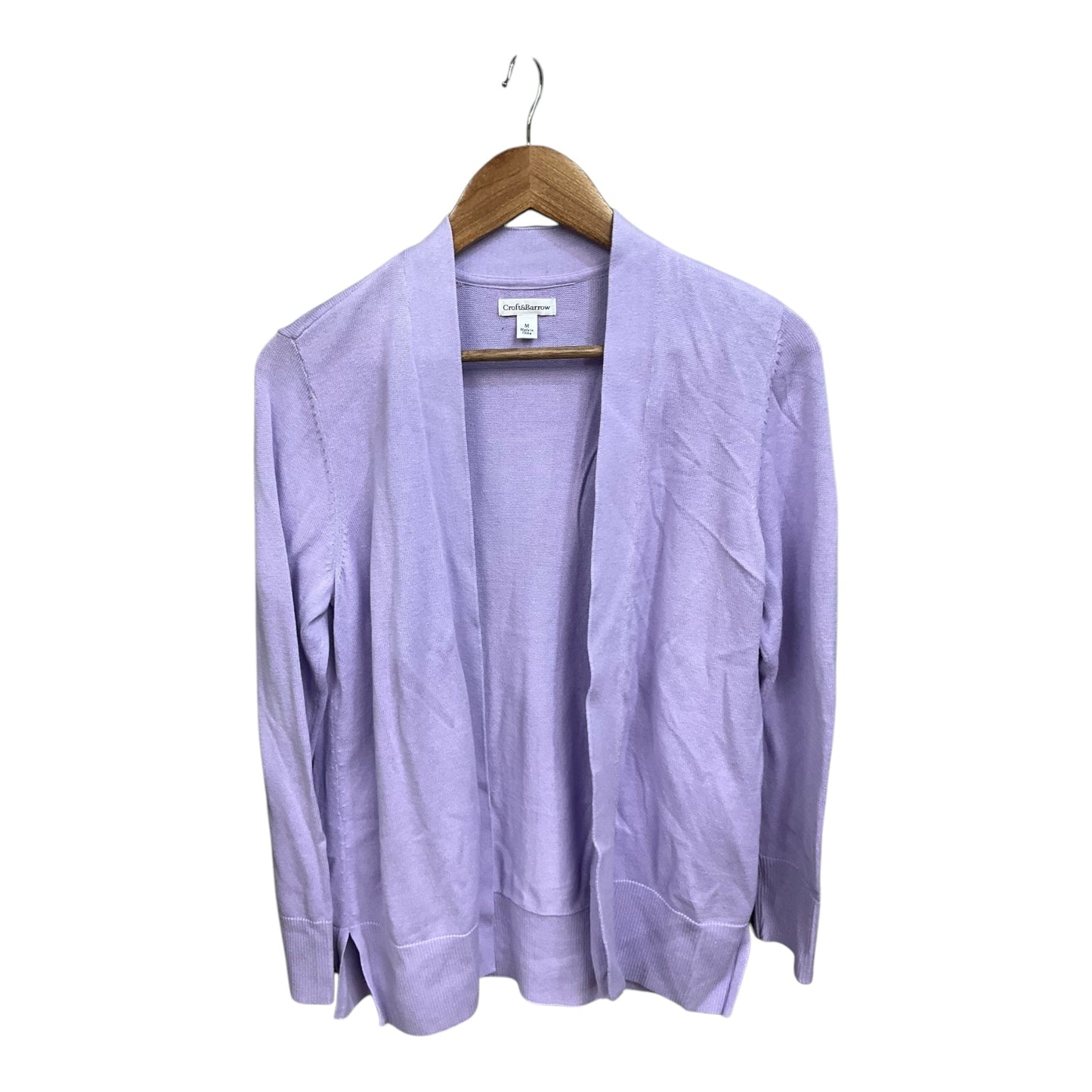 Cardigan By Croft And Barrow In Purple, Size: M