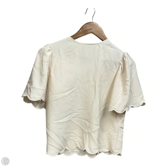 Blouse Short Sleeve By Express In Cream, Size: Xs