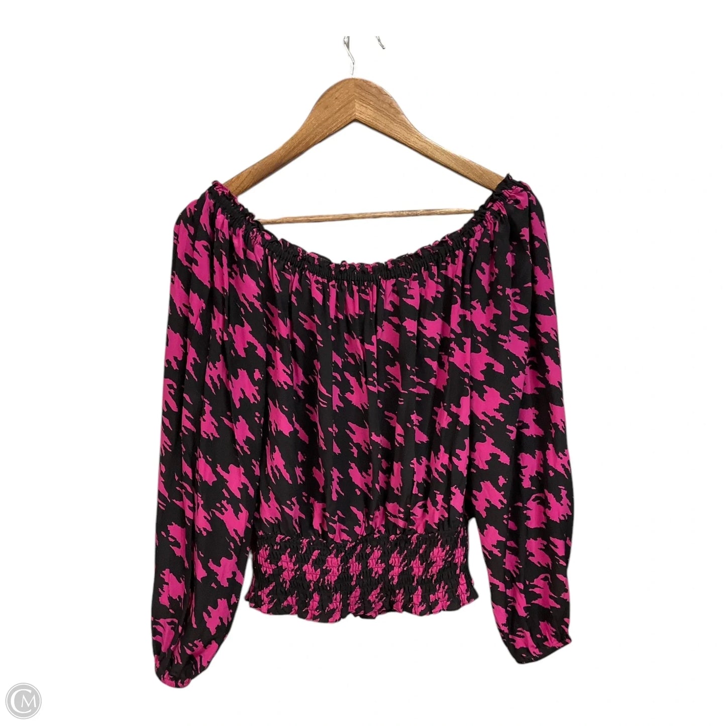 Blouse Sleeveless By Michael By Michael Kors In Black & Pink, Size: S