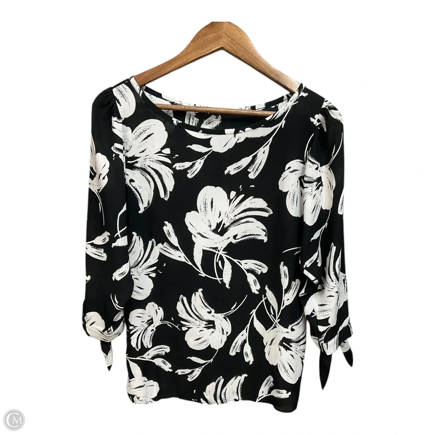 Top Sleeveless By Loft In Black & White, Size: S