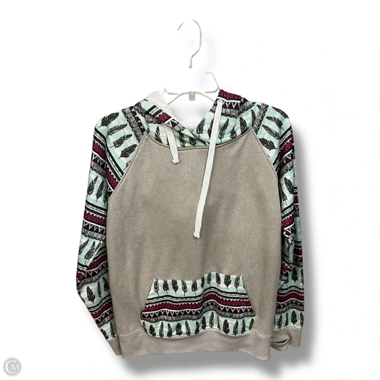 Sweatshirt Hoodie By Clothes Mentor In Multi-colored, Size: L