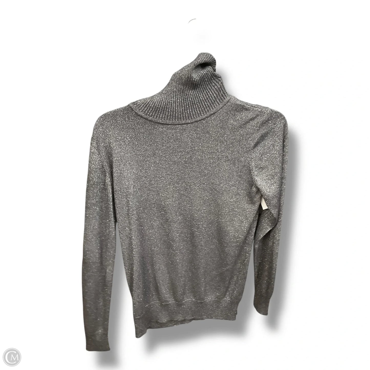 Top Long Sleeve By Joseph A. In Silver, Size: L