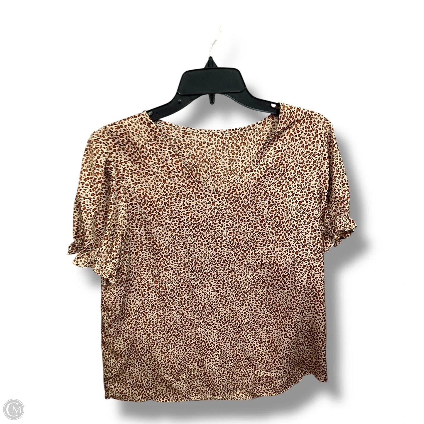 Top Short Sleeve By Cmf In Animal Print, Size: L