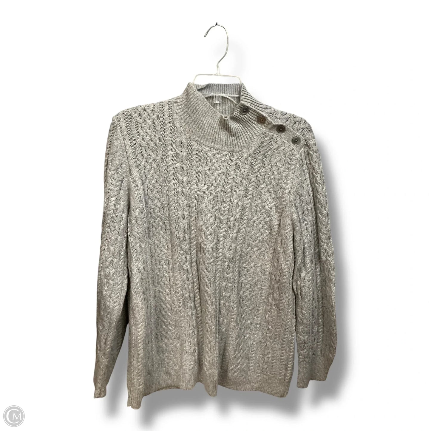 Sweater By Talbots In Grey, Size: Xl
