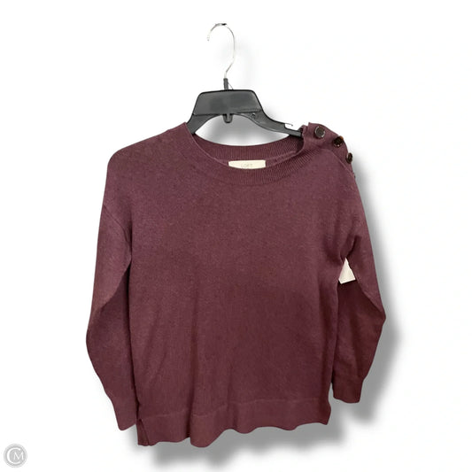 Sweater By Loft In Maroon, Size: Xs