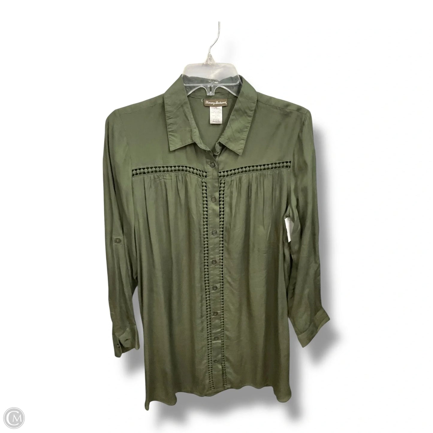 Blouse Long Sleeve By Tommy Bahama In Green, Size: M
