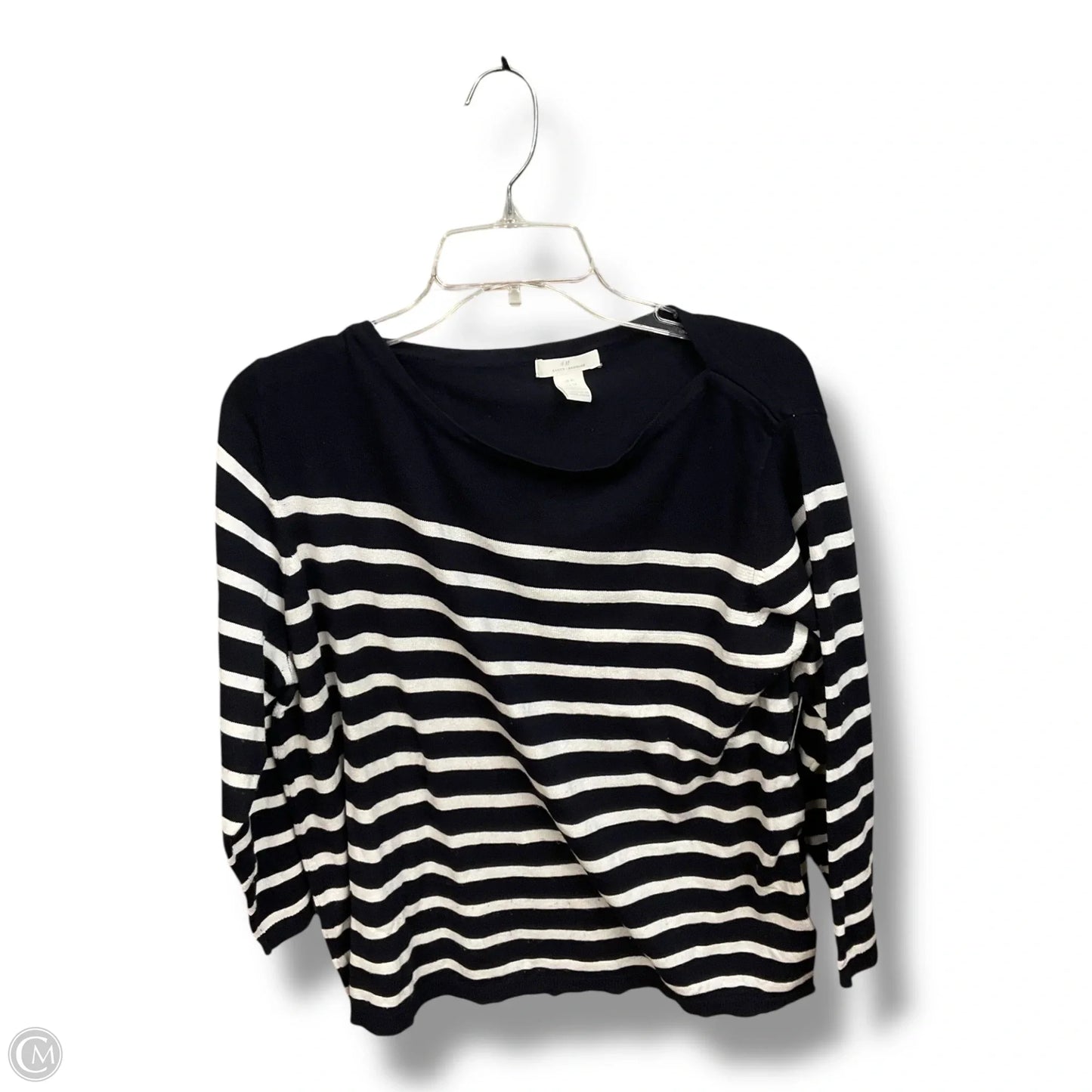 Top Long Sleeve By H&m In Striped Pattern, Size: Xl