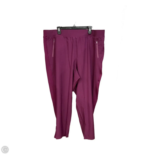Athletic Pants By Livi Active In Purple, Size: 3x