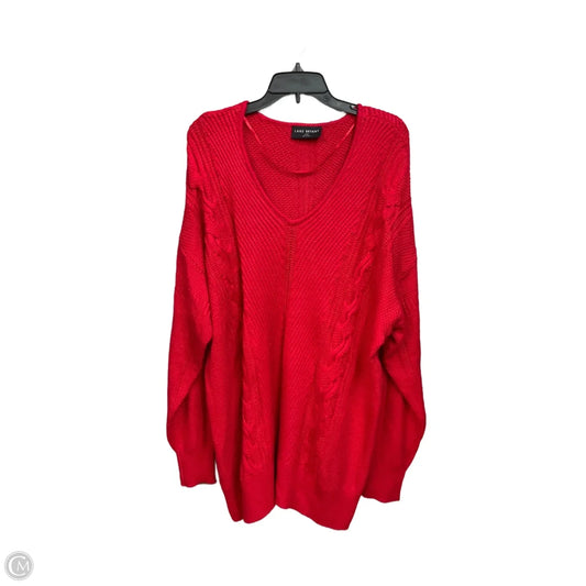 Sweater By Lane Bryant In Red, Size: 3x