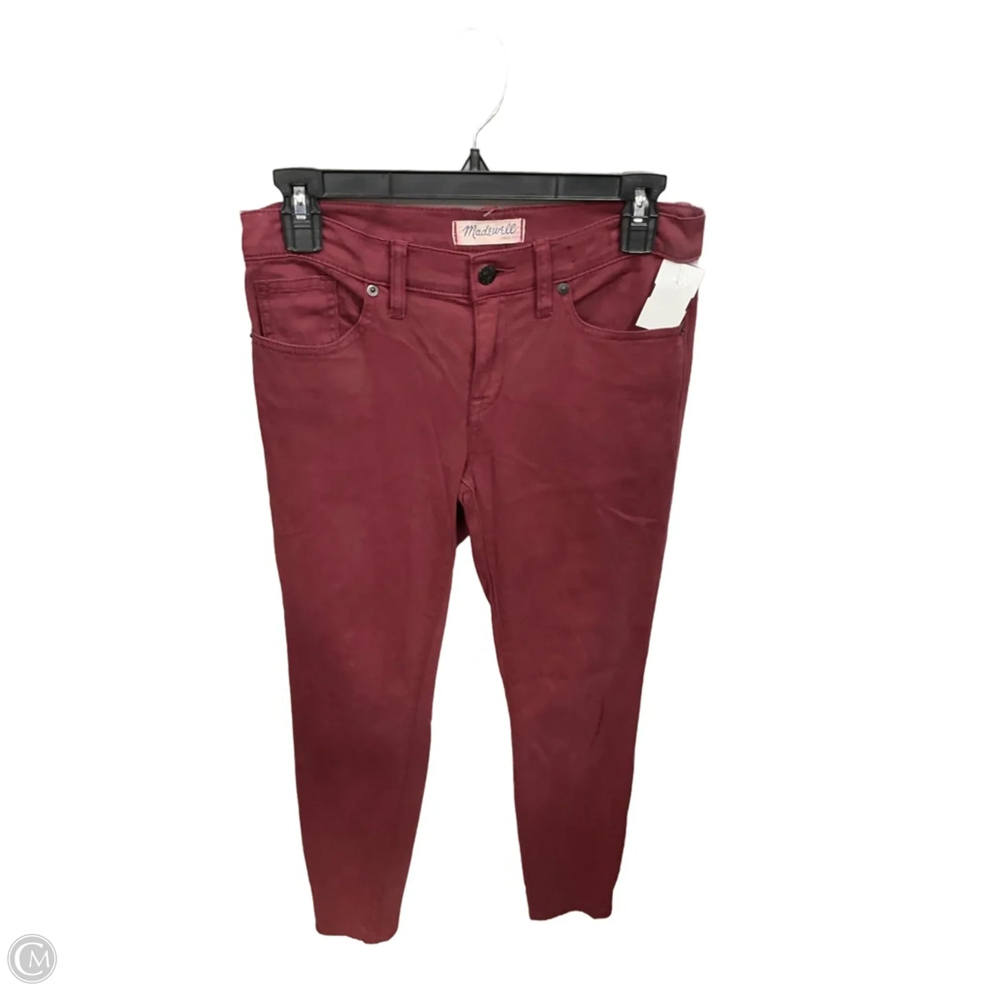 Jeans Skinny By Madewell In Red Denim, Size: 4