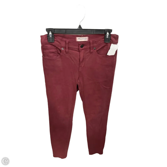 Jeans Skinny By Madewell In Red Denim, Size: 4