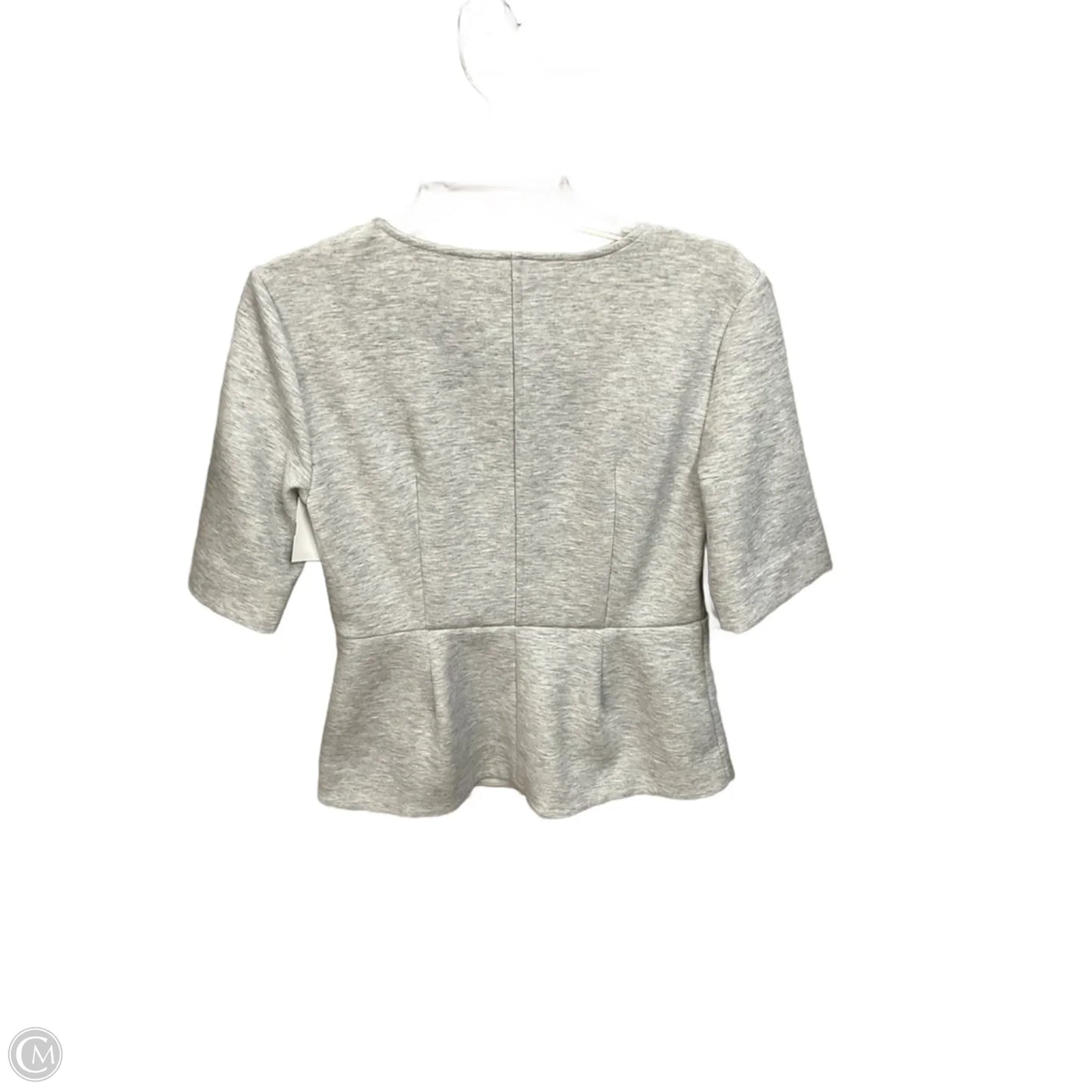Top Short Sleeve Basic By Ann Taylor In Grey, Size: M