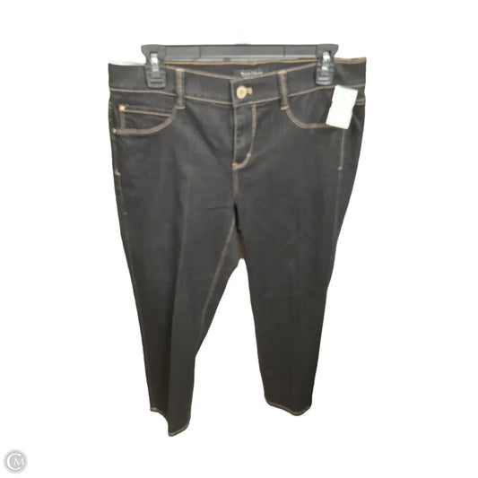 Jeans Straight By White House Black Market In Black Denim, Size: 8