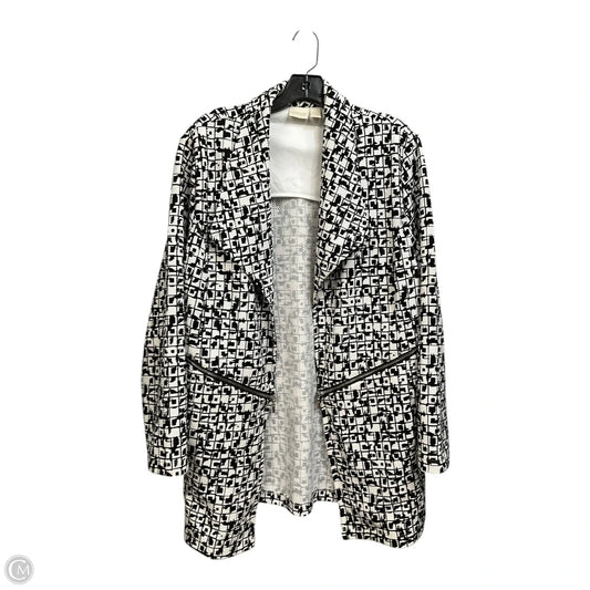 Blazer By Chicos In Black & White, Size: Xl